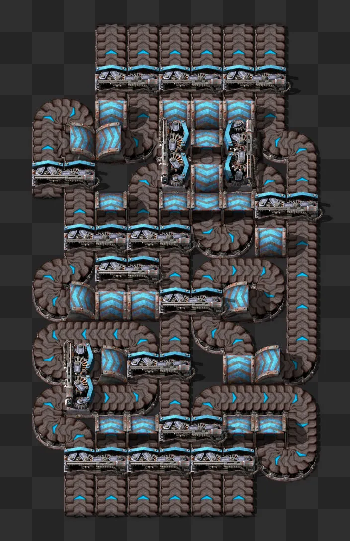 In-game render of the 6 lane balancer blueprint
