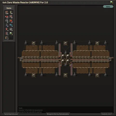 Image of the EndlessTired 4x4 Zero Waste nuclear plant blueprint