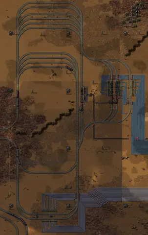 Image of the Rail yard (fits 12 red belt fuel smelter) (1-2) blueprint